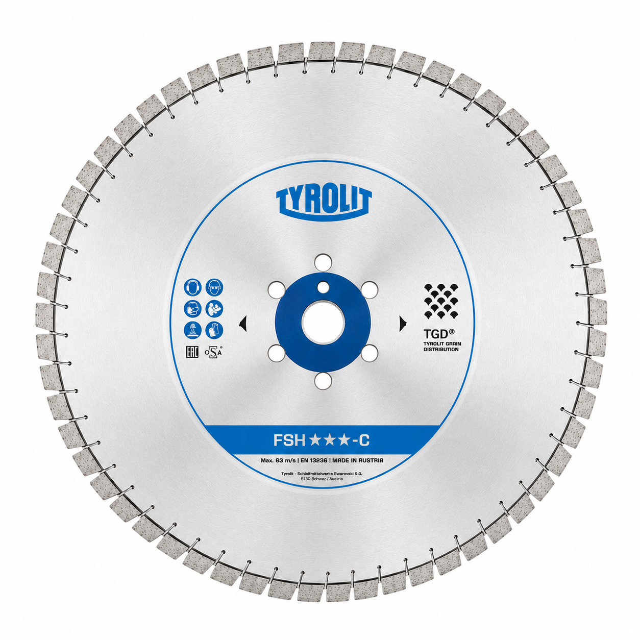 Tyrolit C77W Diamond Floor Saw Blade – 25.4 mm / 35 mm Bore – Concrete cutting