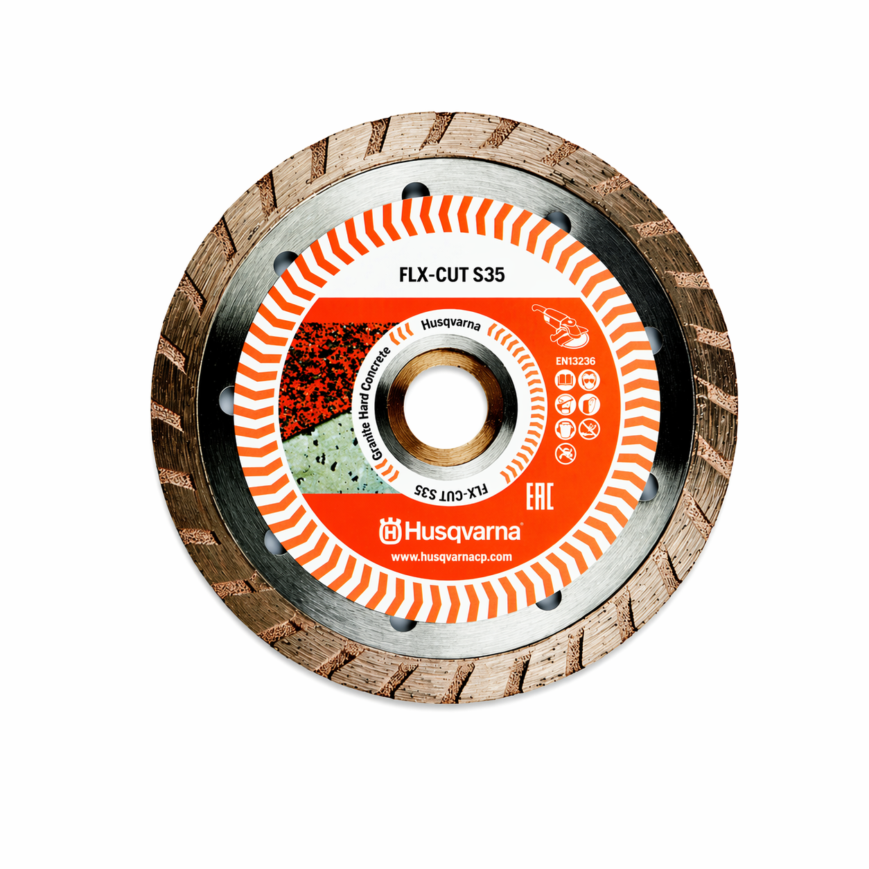 Husqvarna FLX-CUT S35 Diamond Blade - 22.23 mm Bore - For Granite & Hard Concrete Cutting