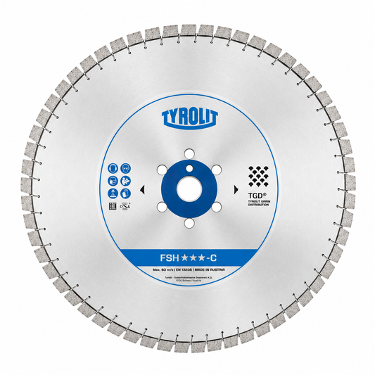 Tyrolit C77W Diamond Floor Saw Blade – 25.4 mm / 35 mm Bore – Concrete cutting