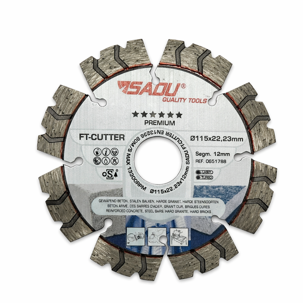 SADU Diamond Cutting Disc – FT-Cutter - 22.23 mm bore - Concrete cutting