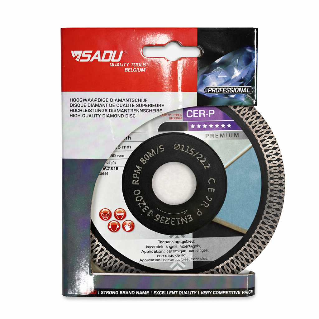 SADU Diamond Tile Cutting Disc – CER-P – 22.23 mm Bore – Tile & Ceramic Cutting