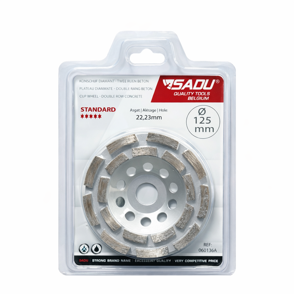 SADU Grinding Cup Wheel – Double Row – 125 mm – Concrete Grinding