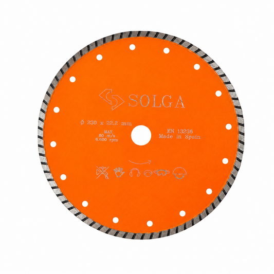 SOLGA Basic Universal Turbo Diamond Blade 22.2mm bore – Dry Cutting