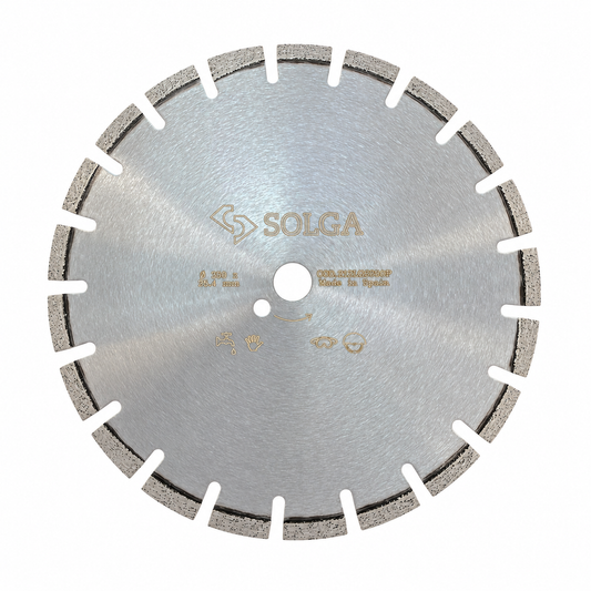 SOLGA High-Abrasion Asphalt Floor Saw Diamond Blade 25.4 mm bore - For Asphalt Cutting