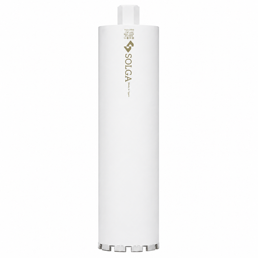 SOLGA Diamant Wet Core Drill Bit – 1-1/4" UNC Connector – 450 mm Length – Reinforced Concrete