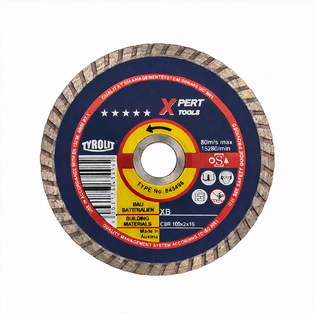 Diamond cutting wheel with Xpert Tools and Tyrolit 
